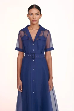 STAUD MILLIE DRESS   ORGANZA NAVY Best