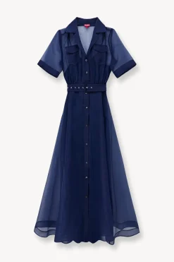 STAUD MILLIE DRESS   ORGANZA NAVY Best