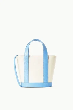 STAUD MINI ALLORA TOTE  CREAM BLUE STAUDBLUE New