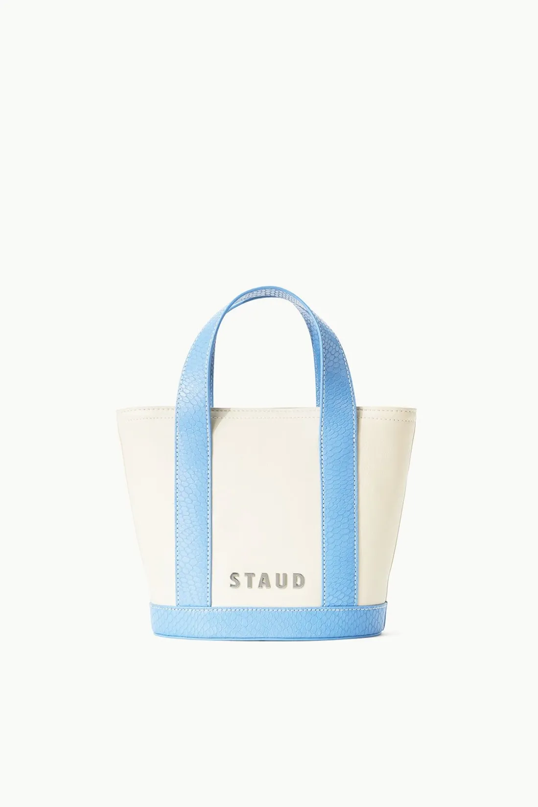 STAUD MINI ALLORA TOTE CREAM BLUE STAUDBLUE New