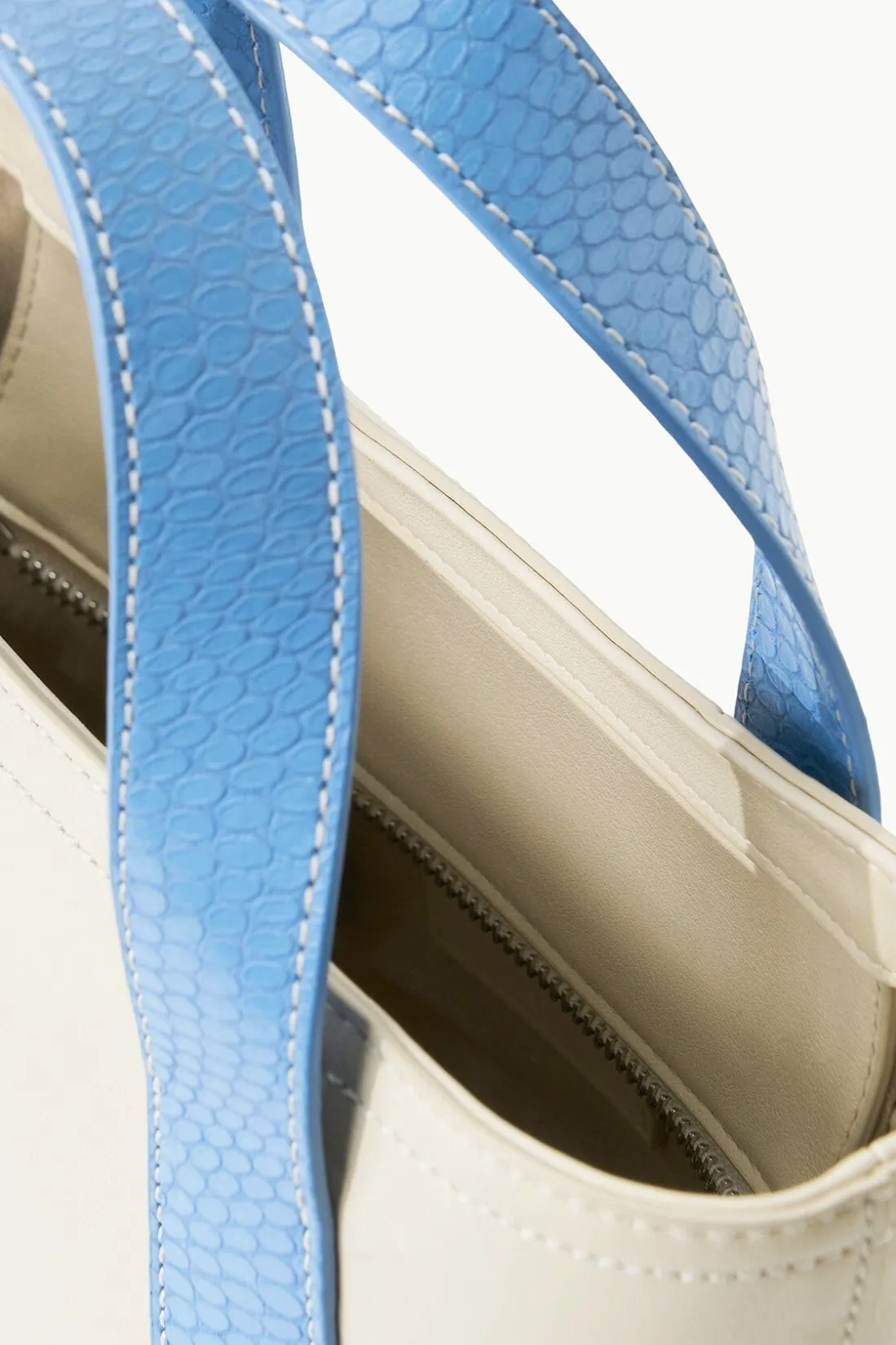 STAUD MINI ALLORA TOTE CREAM BLUE STAUDBLUE New