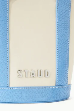 STAUD MINI ALLORA TOTE CREAM BLUE STAUDBLUE New