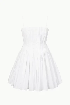 STAUD MINI BELLA DRESS WHITE Sale