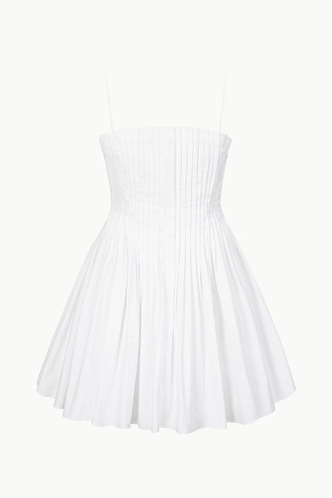 STAUD MINI BELLA DRESS WHITE Sale