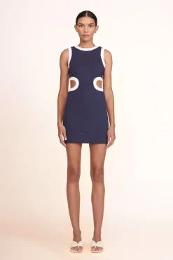 STAUD MINI DOLCE DRESS  NAVY WHITE NAVYWHITE Outlet