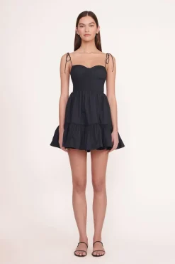 STAUD MINI LANDRY DRESS   BLACK Discount