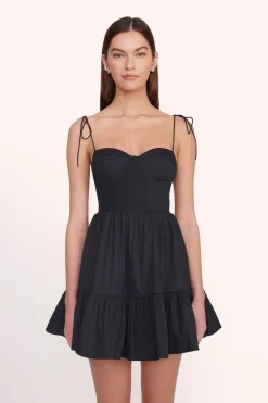 STAUD MINI LANDRY DRESS   BLACK Discount