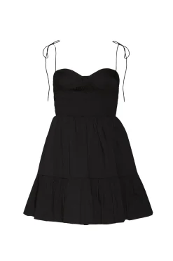 STAUD MINI LANDRY DRESS   BLACK Discount