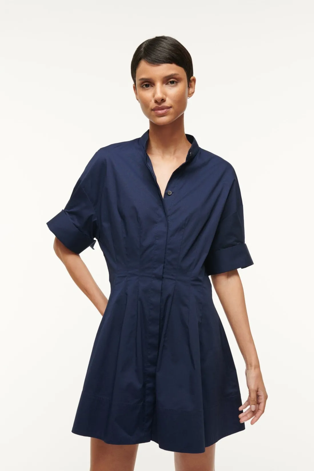 STAUD MINI LORENZA DRESS NAVY Sale