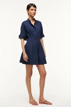 STAUD MINI LORENZA DRESS NAVY Sale