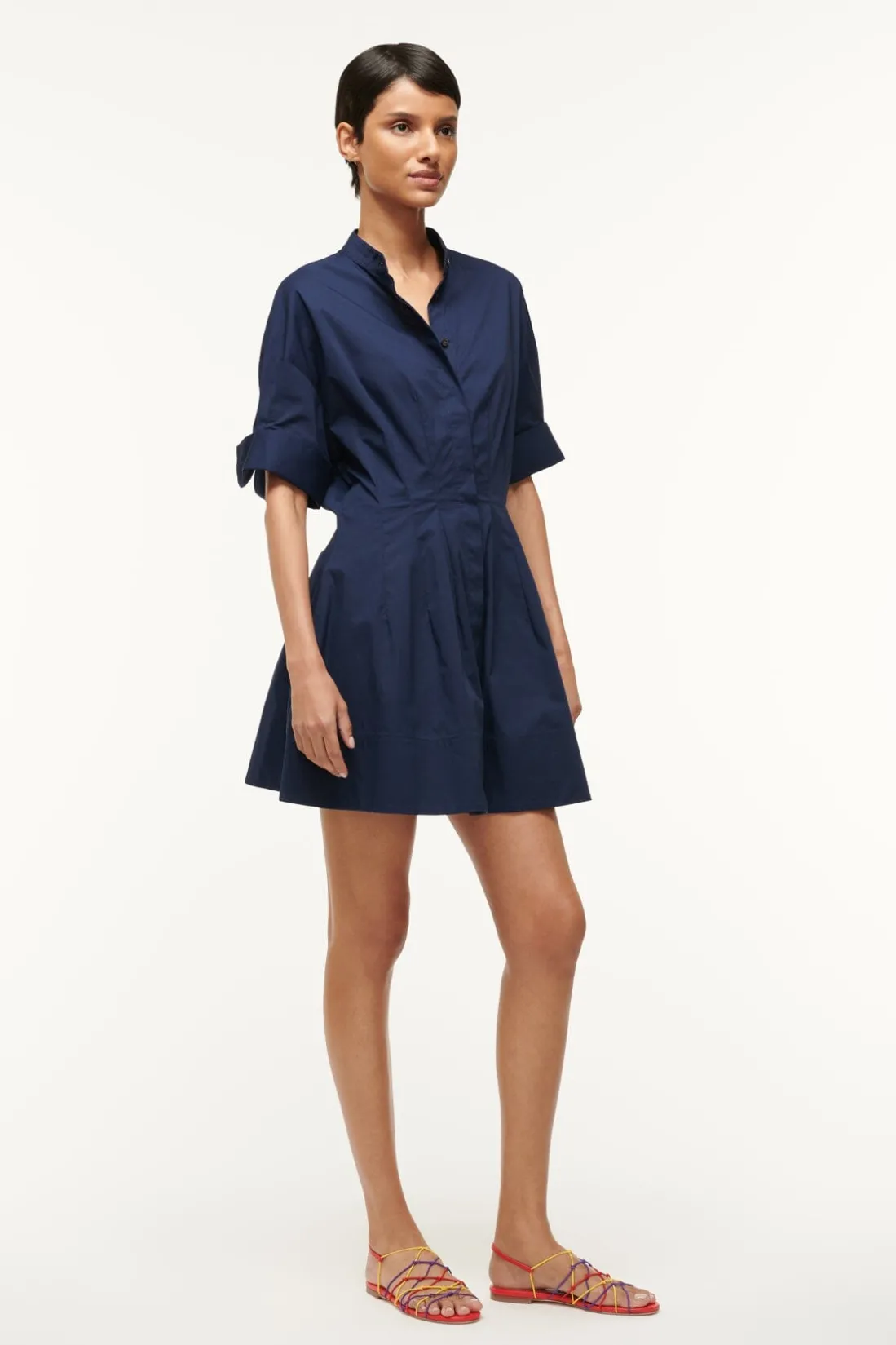 STAUD MINI LORENZA DRESS NAVY Sale