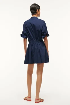 STAUD MINI LORENZA DRESS NAVY Sale