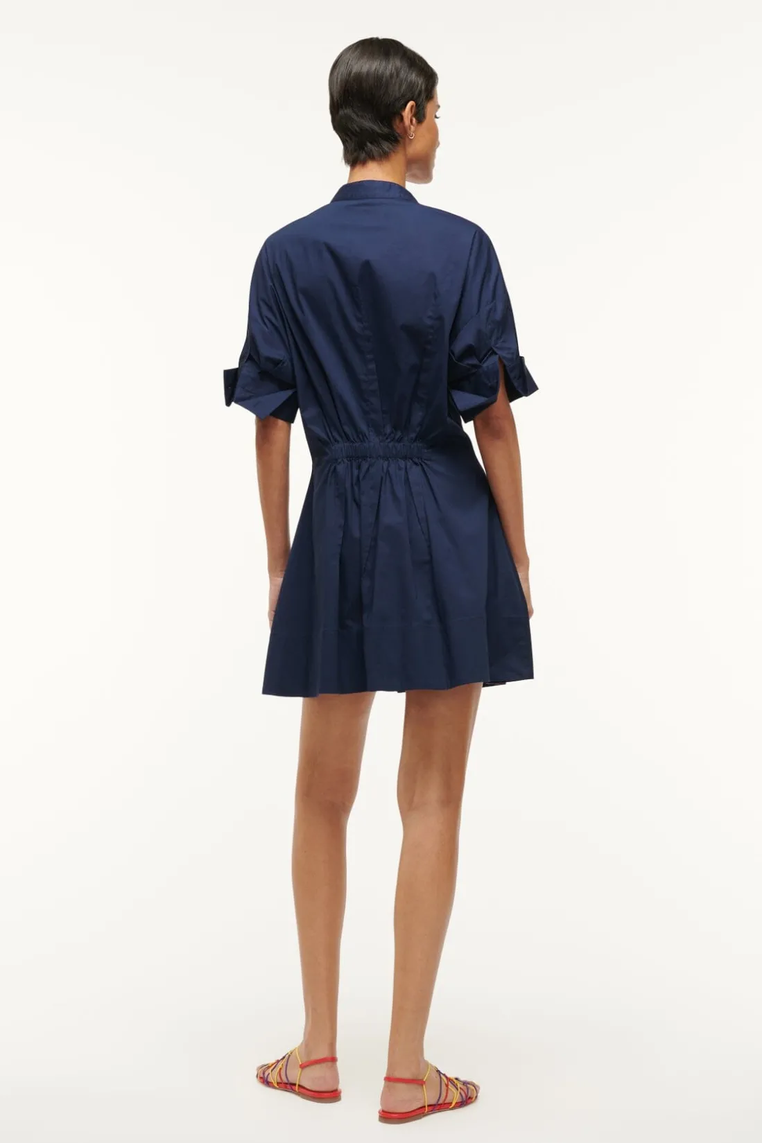 STAUD MINI LORENZA DRESS NAVY Sale