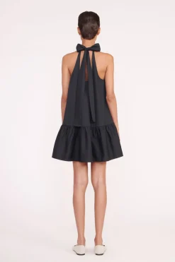STAUD MINI MARLOWE DRESS   BLACK