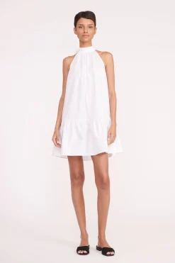 STAUD MINI MARLOWE DRESS   WHITE Online