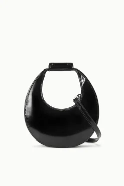 STAUD MINI MOON BAG   POLISHED BLACK Sale
