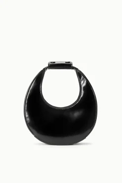 STAUD MINI MOON BAG POLISHED BLACK Sale