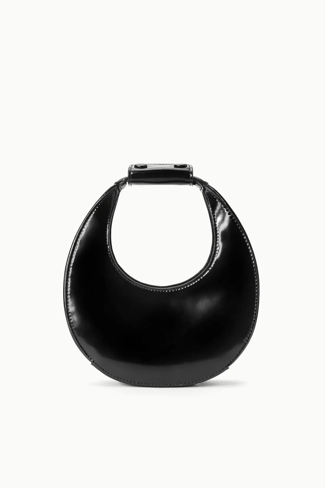STAUD MINI MOON BAG POLISHED BLACK Sale