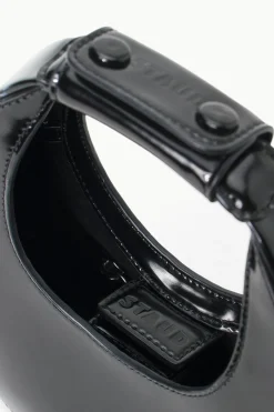 STAUD MINI MOON BAG POLISHED BLACK Sale