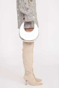 STAUD MINI MOON BAG   CHROME Best