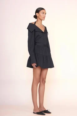STAUD MINI SEA SKIRT   BLACK Clearance