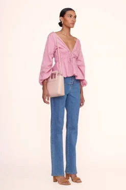 STAUD MINI SHIRLEY LEATHER BAG   BLUSH Online