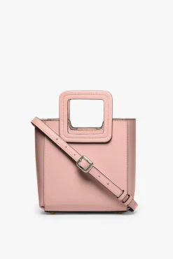 STAUD MINI SHIRLEY LEATHER BAG  DARK BLUSH DARKBLUSH Discount