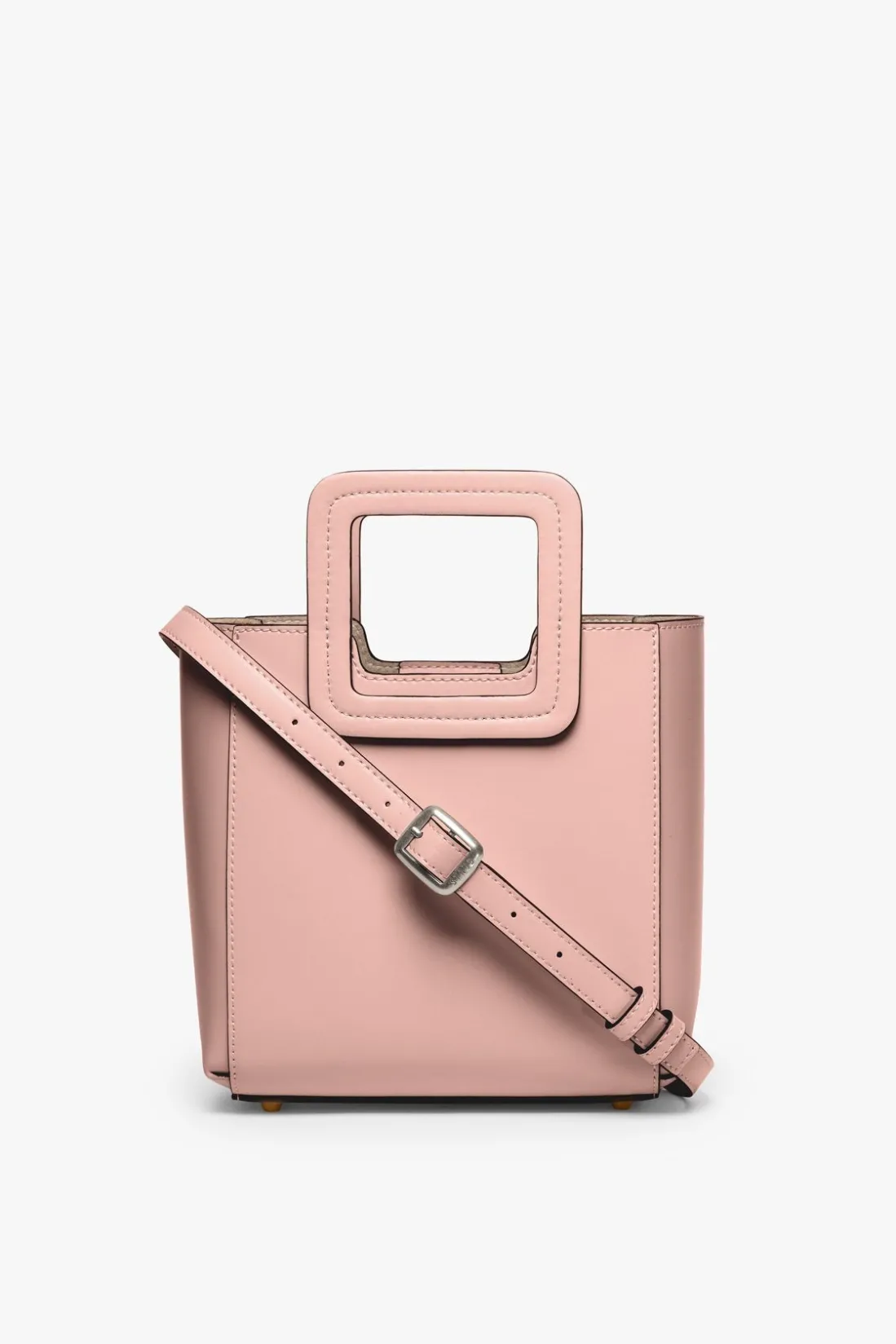 STAUD MINI SHIRLEY LEATHER BAG DARK BLUSH DARKBLUSH Discount