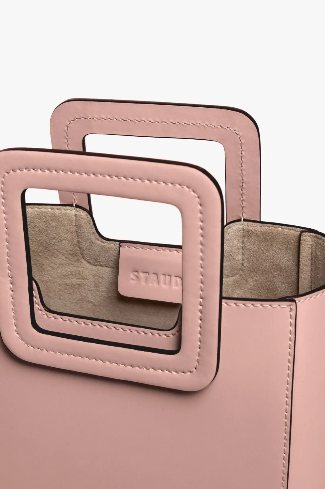 STAUD MINI SHIRLEY LEATHER BAG DARK BLUSH DARKBLUSH Discount