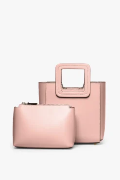 STAUD MINI SHIRLEY LEATHER BAG DARK BLUSH DARKBLUSH Discount
