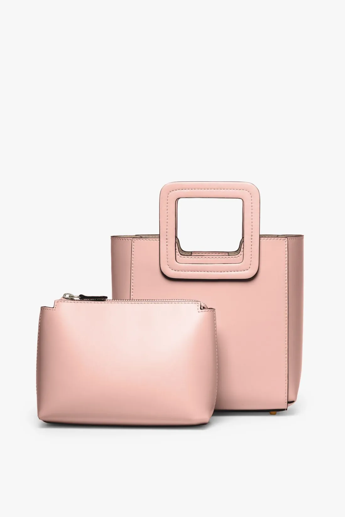 STAUD MINI SHIRLEY LEATHER BAG DARK BLUSH DARKBLUSH Discount