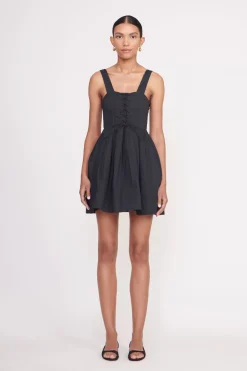 STAUD MINI SUTTON DRESS BLACK