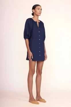 STAUD MINI VINCENT DRESS   NAVY Hot