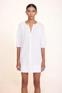 STAUD MINI VINCENT DRESS   WHITE Clearance