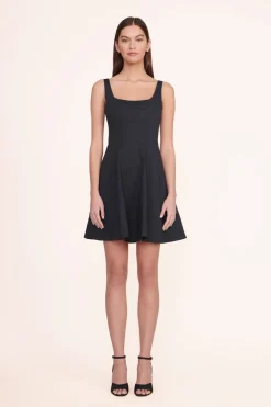 STAUD MINI WELLS DRESS   BLACK Discount