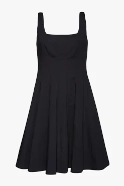 STAUD MINI WELLS DRESS   BLACK Discount