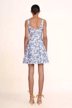 STAUD MINI WELLS DRESS BLUE TOILE BLUETOILE Clearance