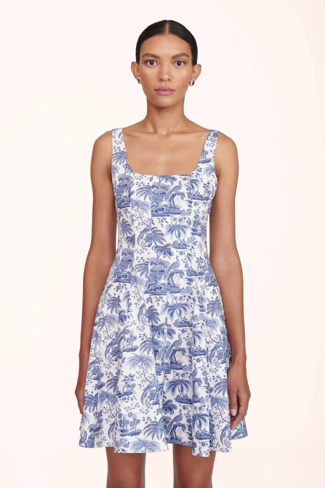 STAUD MINI WELLS DRESS BLUE TOILE BLUETOILE Clearance