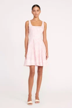 STAUD MINI WELLS DRESS  CHERRY BLOSSOM IVORY TOILE CHERRYBLOSSOMIVORYTOILE Hot