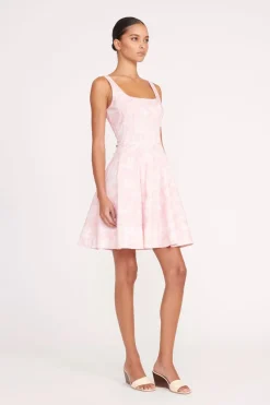 STAUD MINI WELLS DRESS  CHERRY BLOSSOM IVORY TOILE CHERRYBLOSSOMIVORYTOILE Hot