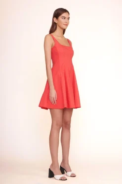 STAUD MINI WELLS DRESS   HIBISCUS Discount