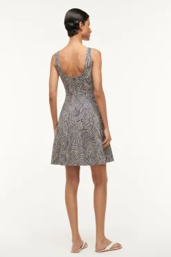 STAUD MINI WELLS DRESS  NAVY MOSAIC NAVYMOSAIC Sale