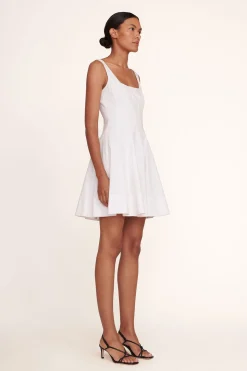 STAUD MINI WELLS DRESS   WHITE Sale