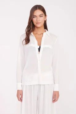 STAUD MIRIAM COVERUP TOP WHITE Sale
