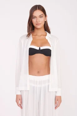 STAUD MIRIAM COVERUP TOP   WHITE Sale