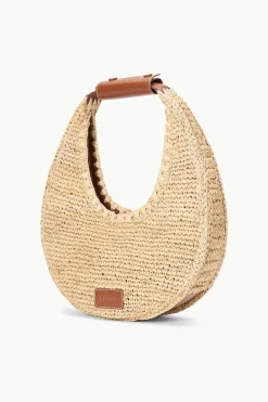 STAUD MOON RAFFIA BAG  NATURAL RAFFIA NATURALTAN Outlet