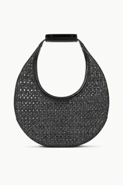 STAUD MOON WOVEN BAG   BLACK
