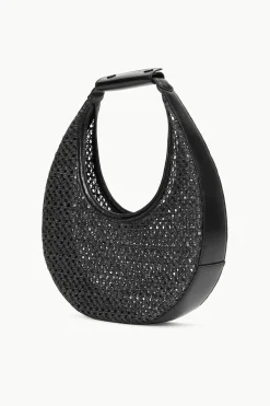 STAUD MOON WOVEN BAG   BLACK
