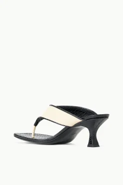 STAUD NATALIA THONG SANDAL  CREAM BLACK CREAMBLACK Best