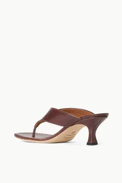 STAUD NATALIA THONG SANDAL   MAHOGANY Outlet